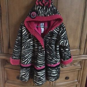 Zebra coat and hat set